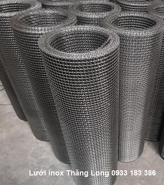 Lưới inox đan ô 8x8mm 304 TLG Thăng Long khổ 1.2m