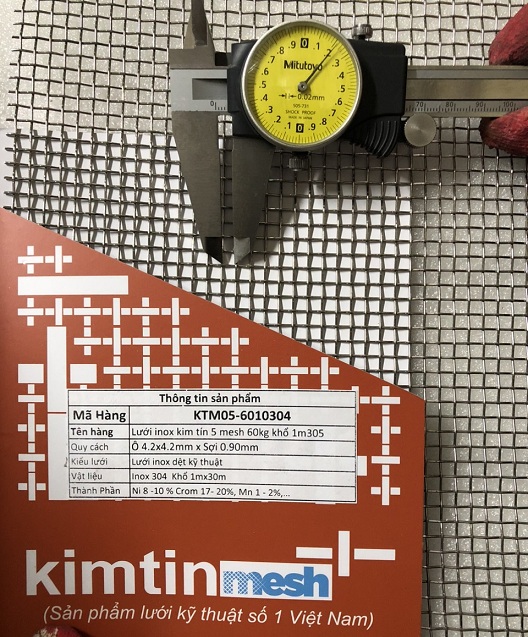 Lưới inox Kim Tín 5 Mesh 304